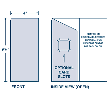 06-01 4" x 9 1/4" One Pocket Folder