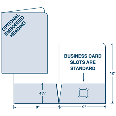 08-91 Foil Stamped Two Pocket Folder