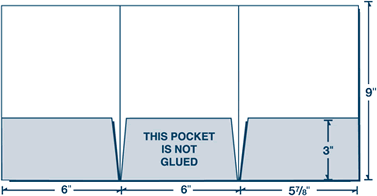 6" x 9" Three Panel Folder