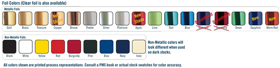 Foil Color Chart