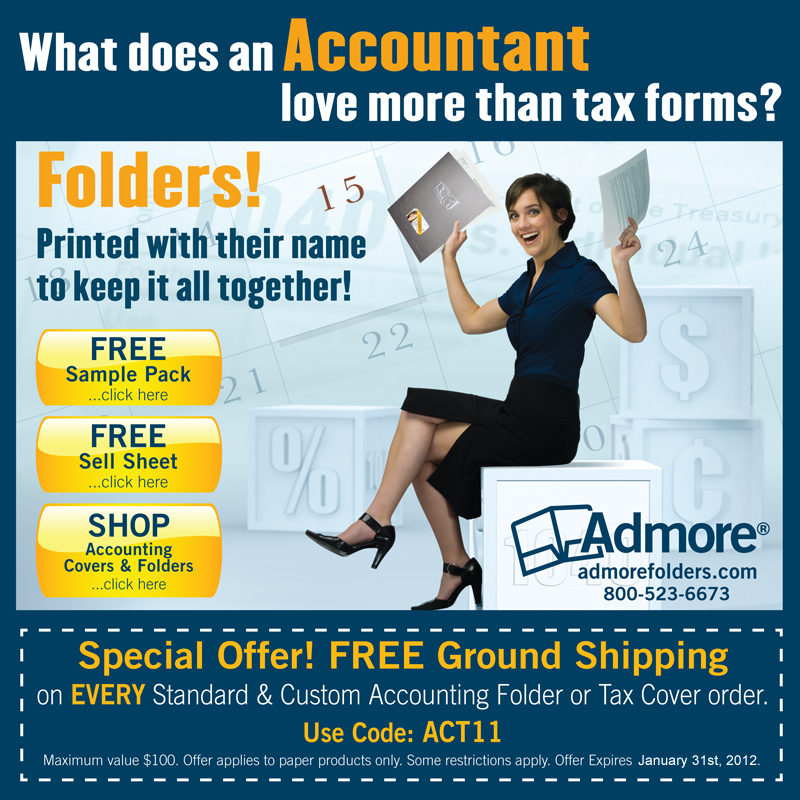 Receive 10% off your next folder order for Accounting market