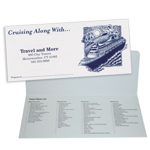 Travel Cruise Ship Document Folder