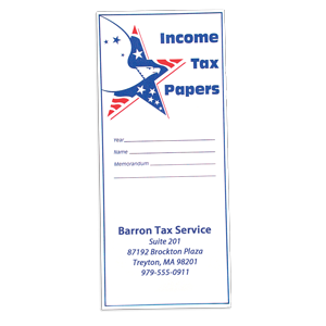 Patriotic Eagle/Star Tax Papers Document Folder