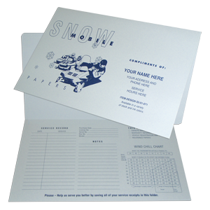 Snowmobile Papers Document Folder