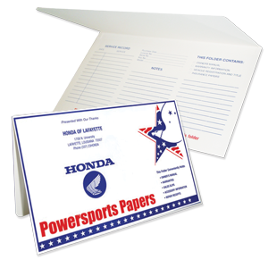 Patriotic Power Sports Document Folder