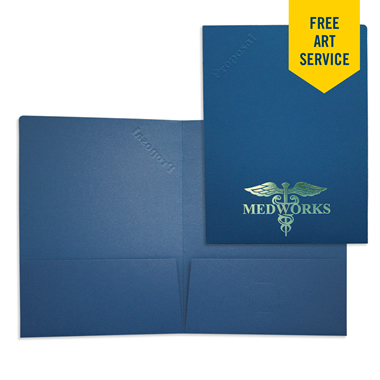 08-91 Foil Stamped Two Pocket Folder