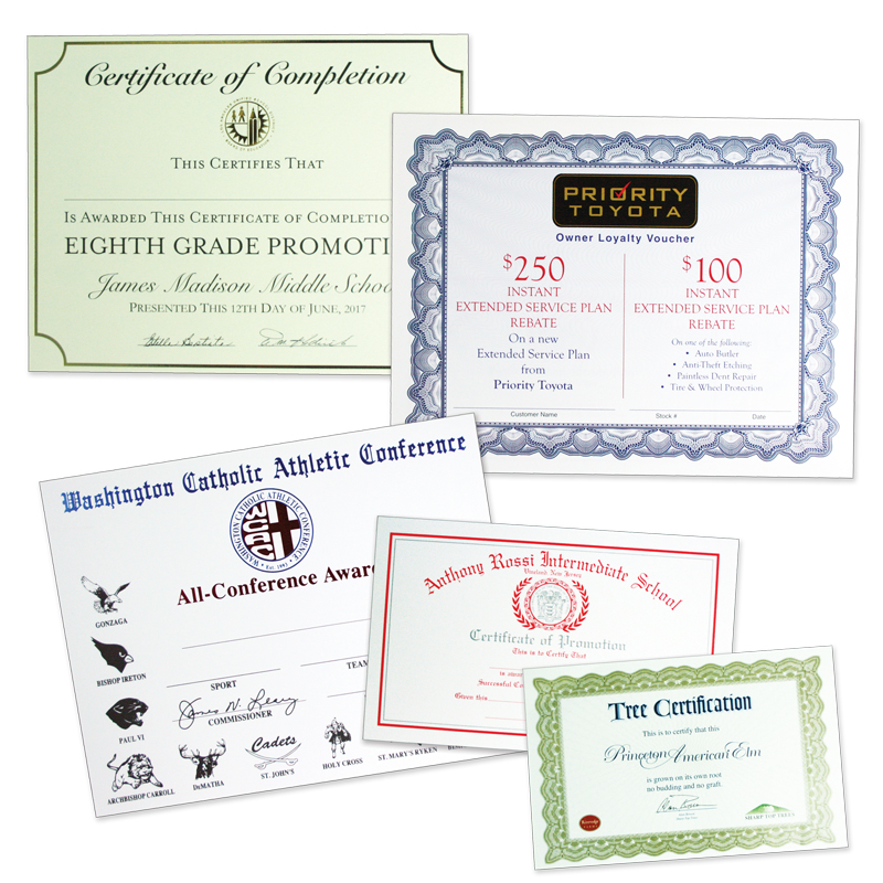 Certificates