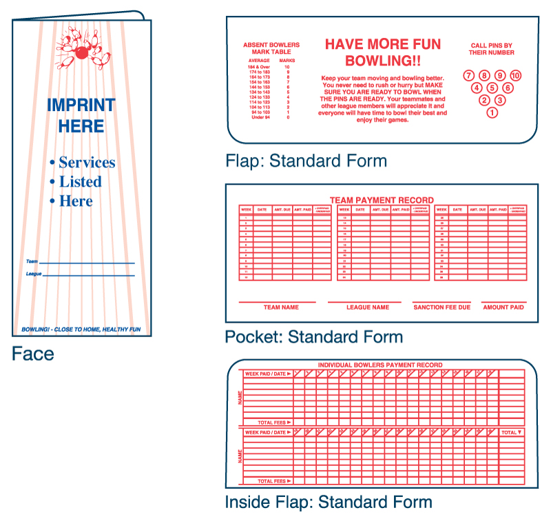 Bowling Pins/Lane Document Folder