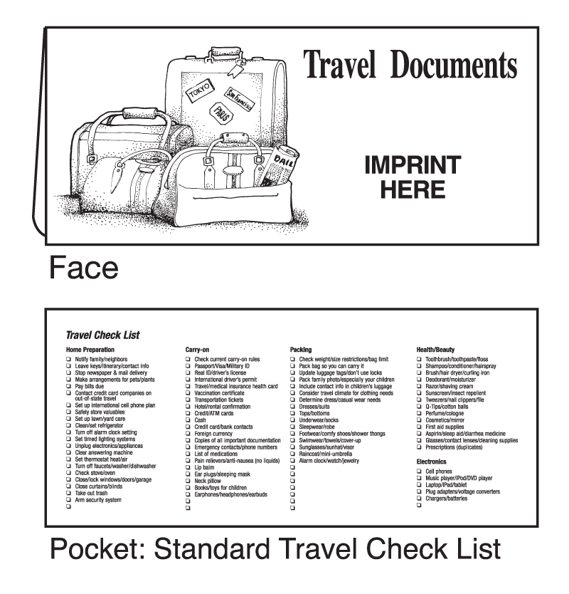 Travel Suitcase Document Folder