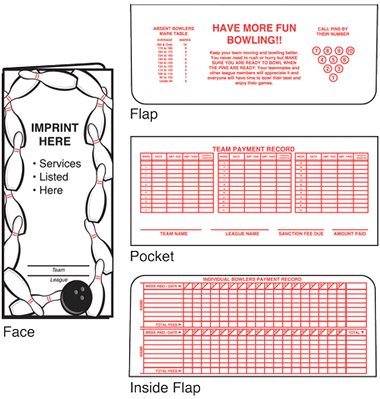 Bowling Pin Border Document Folder