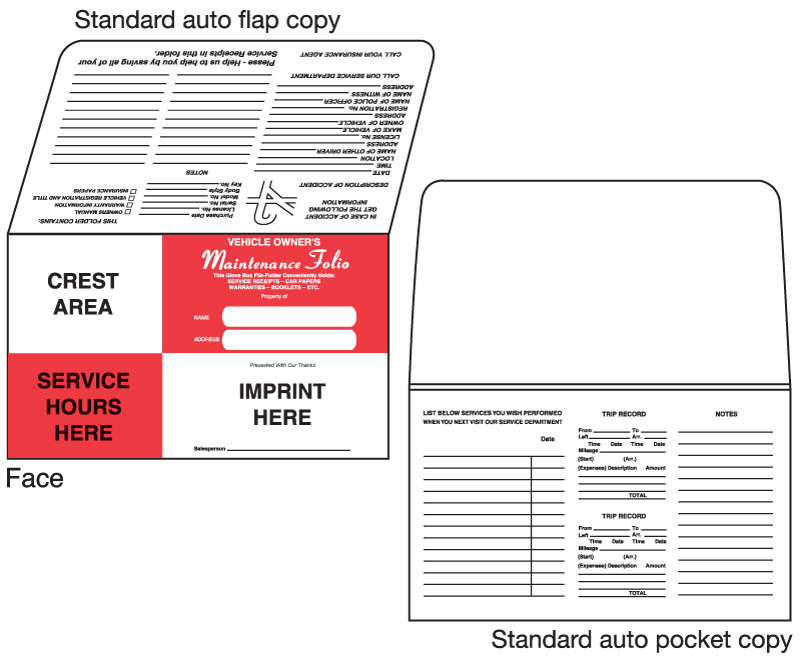 Red Square Glove Box Folder