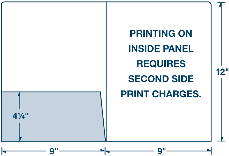 9 x 12 One Left Pocket Folder