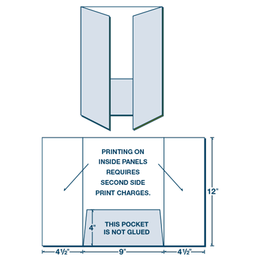 9 x 12 One Pocket Gatefold Folder