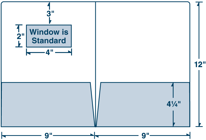 9 x 12 Diecut Window Folder