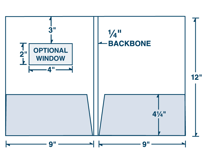 Two Pocket Folder with 1/4" Backbone