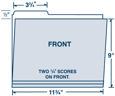 File Folder with Tab at Left (1st Position)