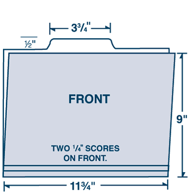 File Folder with Tab at Center (2nd Position)