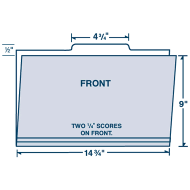 Legal Size File Folder with Tab at Center (2nd Position)