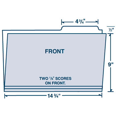 Legal Size File Folder with Tab at Right (3rd Position)