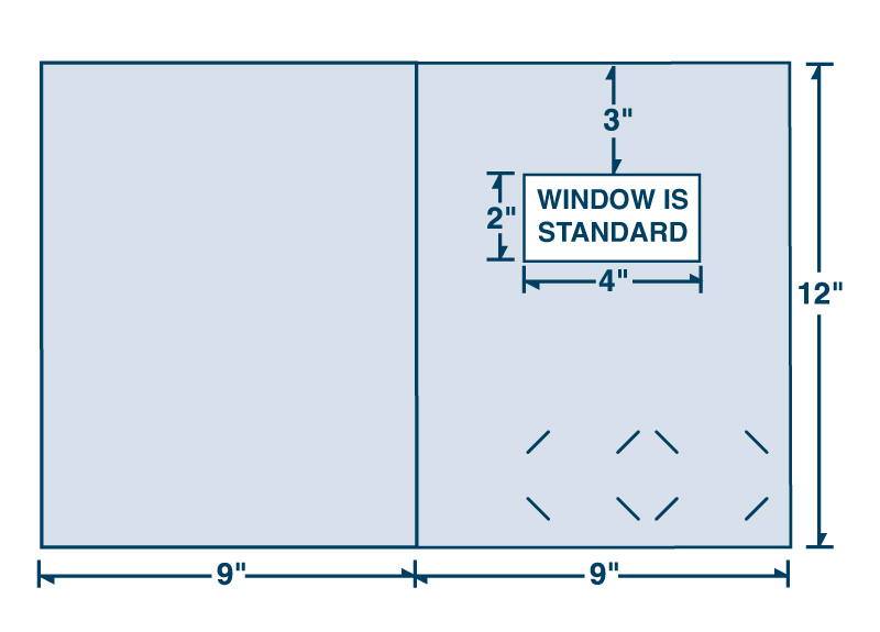 One Piece Cover with Window - Square Corners