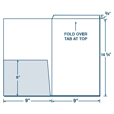 Legal Size Folder with Fold Down Tab