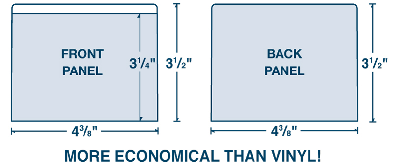 4 3/8" x 3 1/2" Economy Vaccination Card Sleeve