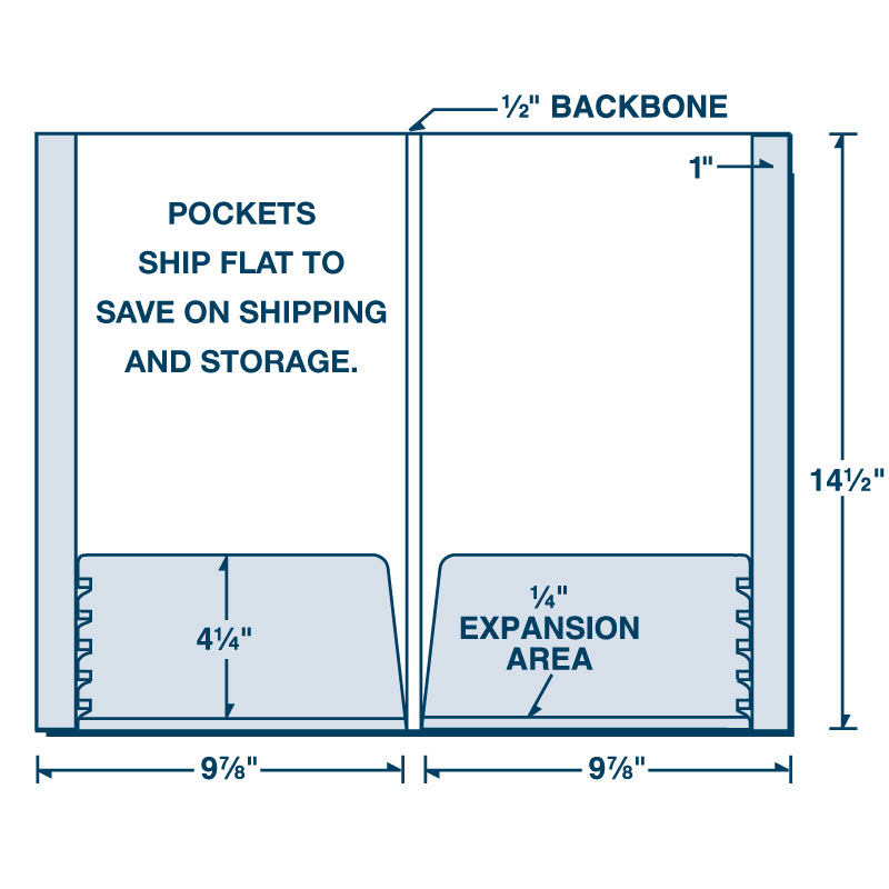 Legal Size Folder with Two Expandable Pockets