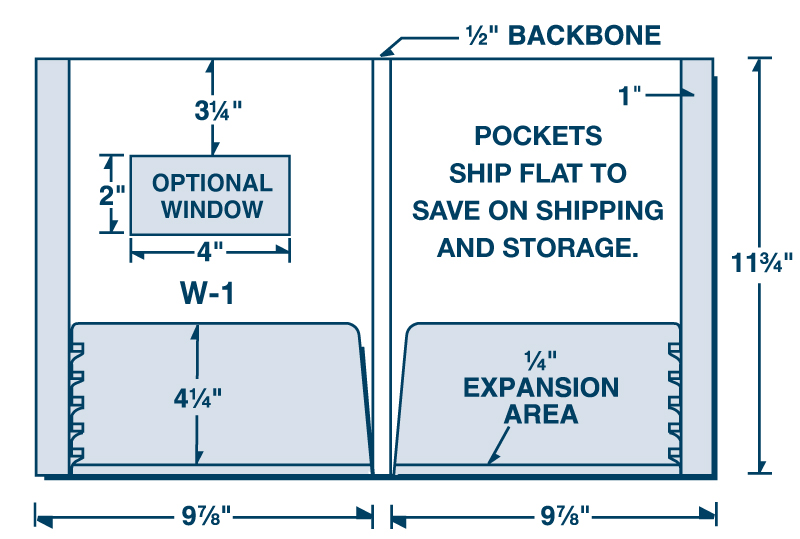 Reinforced Edge Folder with Two Expandable Pockets