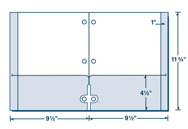 School Folder with Continuous Pocket & 3-Hole Punch