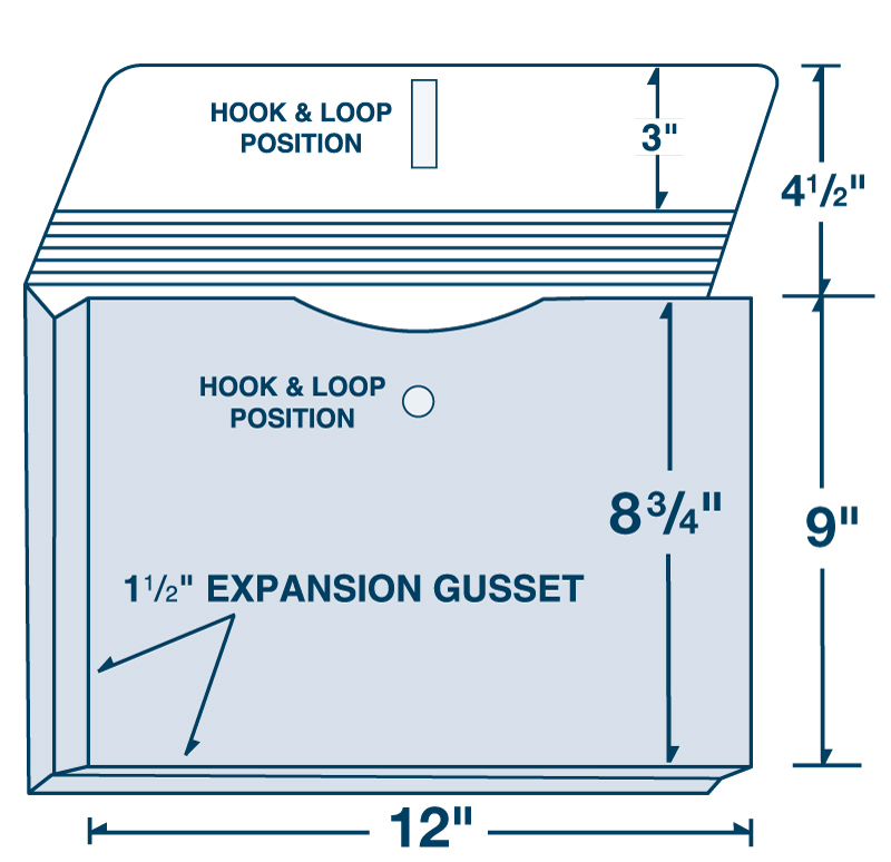 12" x 9" Sealed Expansion Portfolio 1 1/2"