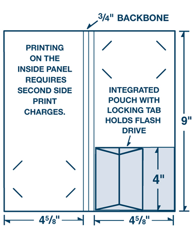 4 5/8" x 9" Two Pocket Folder