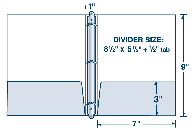 Small Binder with Pockets - Holds 8 1/2" x 5 1/2"