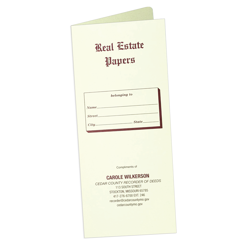 Real Estate Document Folder