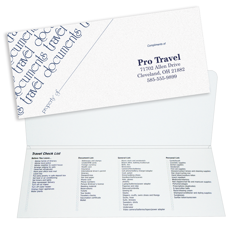 Travel Documents Folder