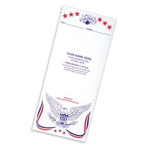 Patriotic Bowling Document Folder