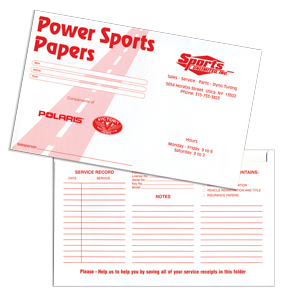 Power Sports Document Folder