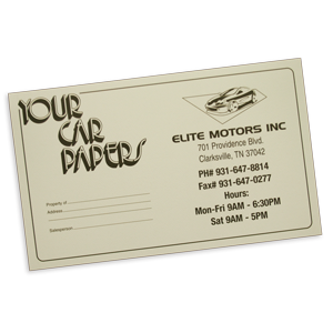 Your Car Papers Glove Box Folder