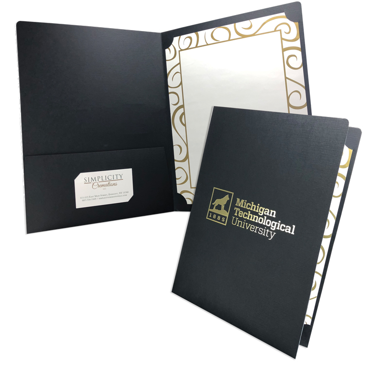 Left Pocket Folder with Certificate Slits