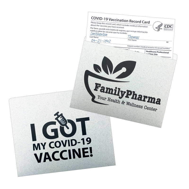 4 3/8" x 3 1/2" Economy Vaccination Card Sleeve